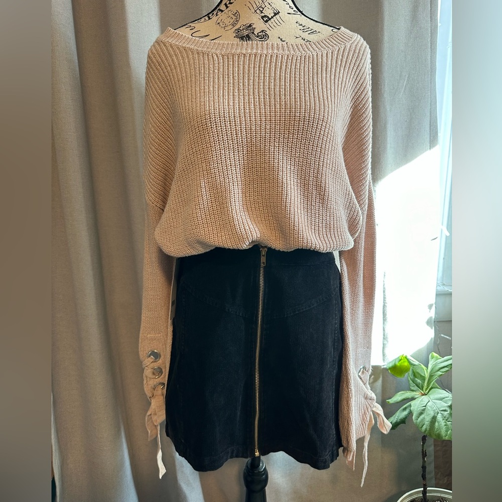 Sweater with Bow Sleeves